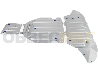 Защита картера, КПП, РК и радиатора Rival для 3,0TDI алюминий 4 мм на 4х4 для Volkswagen Touareg R-Line № K333.5863.1