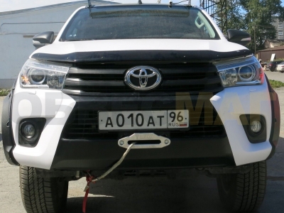 Кронштейн лебедки Rival в штатный бампер для Toyota Hilux Revo 2015-, сталь 6 мм, L.5701.1 для Toyota Hilux Revo № L.5701.1