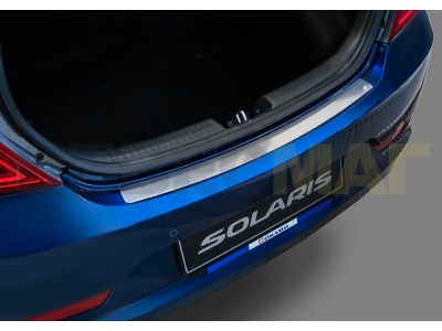 Накладка на задний бампер Rival на хетчбек для Hyundai Solaris 2014-2017