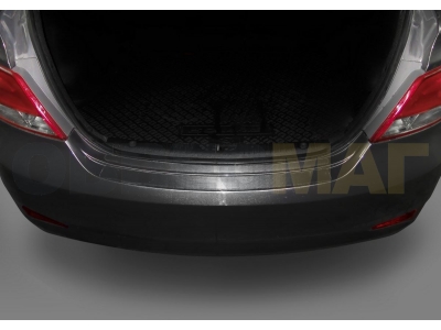 Накладка на задний бампер Rival 2 штуки на седан для Hyundai Solaris 2014-2017