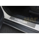 Накладки порогов Rival с надписью 4 штуки для Mitsubishi Outlander 2015-2021