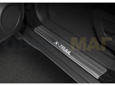 Накладки порогов Rival с надписью 4 штуки для Nissan X-Trail T32 2015-2021