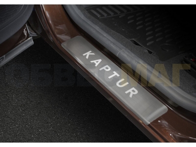 Накладки порогов Rival с надписью 4 штуки для Renault Kaptur 2016-2021