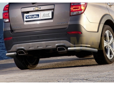 Защита задняя уголки 57 мм Rival для Chevrolet Captiva 2011-2013