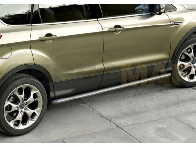 Защита штатных порогов 57 мм Rival для Ford Kuga 2013-2021