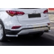 Защита задняя уголки 57 мм Rival для Hyundai Santa Fe/Santa Fe Premium 2015-2018