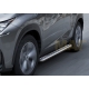 Пороги с площадкой нержавеющий лист 57 мм Rival для Lexus NX-200/200t/300h 2014-2021