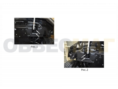 Защита передняя волна 76 мм Rival для Lexus LX-570/450d 2015-2021