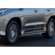 Защита штатных порогов 42 мм Rival для Lexus LX-570/450d 2015-2021