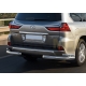 Защита задняя двойные уголки 76-42 мм Rival для Lexus LX-570/450d 2015-2021