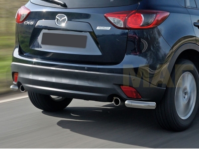Защита задняя уголки 57 мм Rival для Mazda CX-5 2011-2017