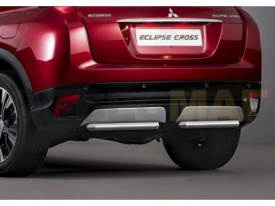 Защита заднего бампера 42 мм Rival для Mitsubishi Eclipse Cross 2018-2021