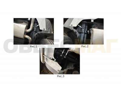 Защита заднего бампера 42 мм Rival для Suzuki SX4 2013-2016