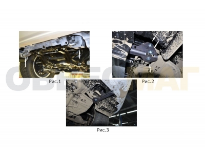 Защита передняя двойная 76-57 мм Rival для Toyota Hilux 2015-2021