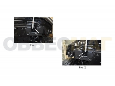 Защита передняя двойная 76-57 мм Rival для Toyota Land Cruiser 200 2015-2021