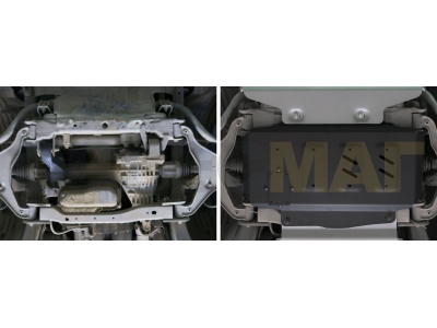Защита картера Rival для 2,5D/3,0D/4,0 сталь 3 мм для Nissan Navara/Pathfinder 2004-2015