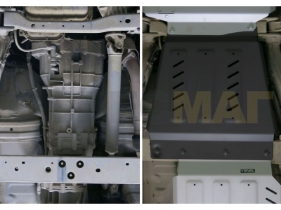 Защита КПП Rival для 2,5D/3,0D/4,0 сталь 3 мм для Nissan Navara/Pathfinder 2004-2015