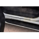 Накладки на пороги РусСталь шлифованный лист с надписью для Toyota Land Cruiser 200 2007-2011