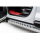 Пороги алюминиевые "Elite Silver" 1800 серебристые Hyundai Santa-Fe (2018-2021) Slitkoff