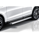 Пороги алюминиевые "Elite Silver" 1800 серебристые Hyundai Santa-Fe (2018-2021) Slitkoff