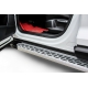 Пороги алюминиевые "Premium Silver" 1700 серебристые Hyundai Tucson Turbo (2018-2021) Slitkoff