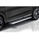 Пороги алюминиевые "Prestige Silver" 1800 серебристые Hyundai Grand Santa-Fe (2012-2016) Slitkoff