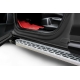 Пороги алюминиевые "Premium Silver" 1700 серебристые Honda CR-V 2L (2011-2015) Slitkoff