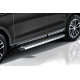 Пороги алюминиевые "Premium Silver" 1800 серебристые Hyundai Grand Santa-Fe (2012-2016) Slitkoff