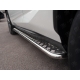 Пороги с площадкой алюминиевый лист 42 мм вариант 2 РусСталь для Lexus NX-200 2014-2021