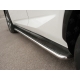 Пороги с площадкой нержавеющий лист 42 мм РусСталь для Lexus NX-200 2014-2021