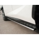 Пороги труба овальная с проступью 75х42 мм РусСталь для Lexus NX-200 2014-2021