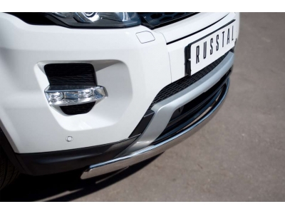 Защита передняя овальная 75х42 мм РусСталь для Land Rover Evoque 2011-2018