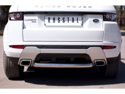 Защита заднего бампера 63 мм РусСталь для Land Rover Evoque 2011-2018 REDZ-000665