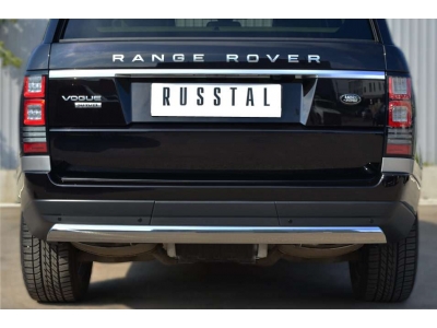 Защита заднего бампера овальная 75х42 мм РусСталь для Land Rover Range Rover 2012-2021