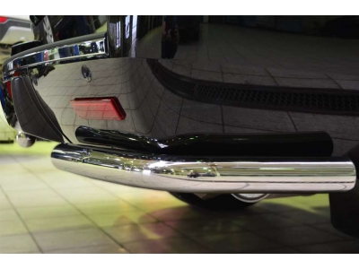 Защита заднего бампера уголки 76 мм РусСталь для Cadillac Escalade 2006-2021