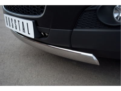 Защита переднего бампера 75х42 овал РусСталь для Chevrolet Captiva 2011-2013