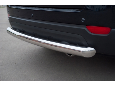 Защита заднего бампера 76 мм дуга РусСталь для Chevrolet Captiva 2011-2013