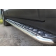 Пороги с площадкой алюминиевый лист 42 мм РусСталь для Chevrolet Captiva 2013-2016