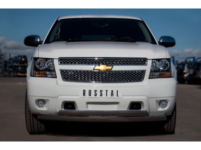 Защита передняя двойная 75-42 мм РусСталь для Chevrolet Tahoe 2006-2014