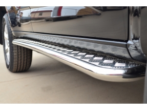 Пороги с площадкой алюминиевый лист 42 мм для Chevrolet TrailBlazer № CTRL-001512