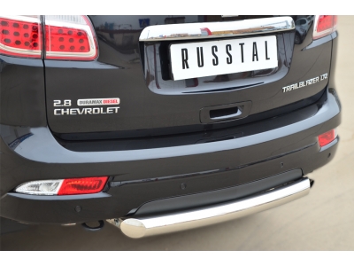 Защита заднего бампера 76 мм дуга РусСталь для Chevrolet TrailBlazer 2013-2016