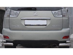 Защита задняя двойные уголки 76-42 мм для авто с пневмоподвеской для Lexus RX-300/330/350 № LRZ-0003921