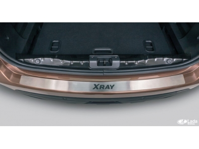 Накладка на задний бампер зеркальный лист для Lada XRay № LXRN-002394