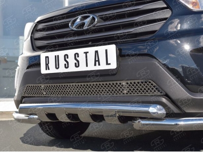 Накладка решётки радиатора нержавеющий лист РусСталь для Mitsubishi L200 2015-2019