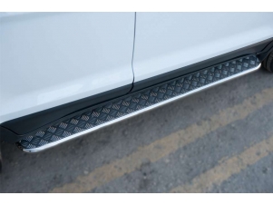 Пороги с площадкой алюминиевый лист 42 мм для Ford EcoSport № FEL-002059
