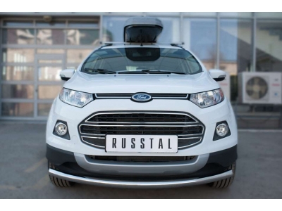 Защита переднего бампера 63 мм дуга РусСталь для Ford EcoSport 2014-2018