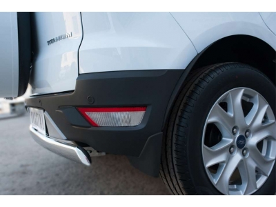 Защита заднего бампера овальная 75х42 мм дуга РусСталь для Ford EcoSport 2014-2018