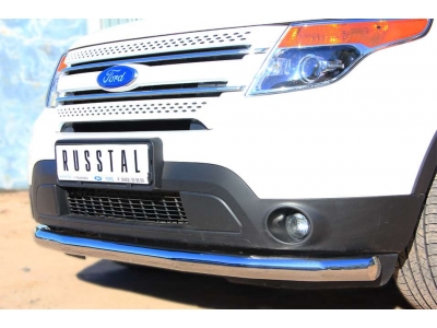 Защита переднего бампера 76 мм секции РусСталь для Ford Explorer 2011-2015