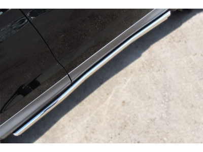 Пороги труба двойная 42-42 мм секции РусСталь для Honda CR-V 2012-2015