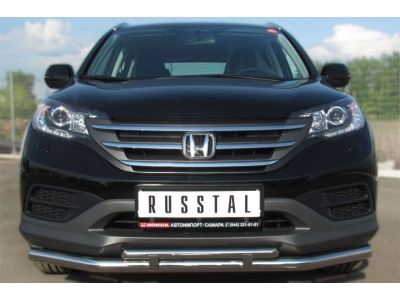 Защита передняя двойная 63-42 мм РусСталь для Honda CR-V 2012-2015